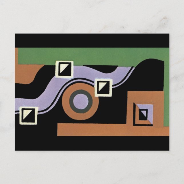 Cartão Postal Art Deco Abstrato (72) (Frente)