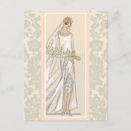 Cartão Postal Art Deco Bride