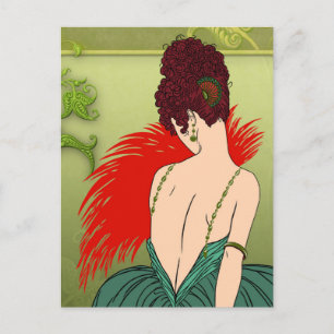 Cartão Postal Art Deco Lady - BIANCA: Natal passado