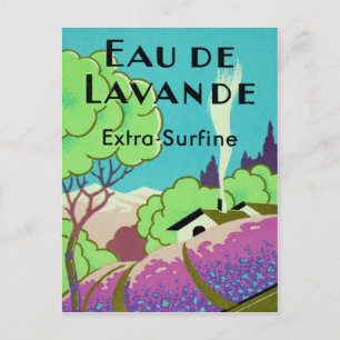 Cartão Postal Art Deco Lavanda Francesa