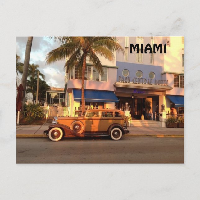 Cartão Postal Art Deco Miami (Frente)