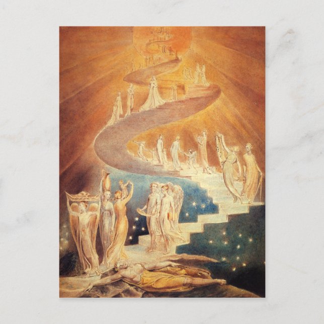 Cartão Postal Art Jacobs escada William Blake (Frente)
