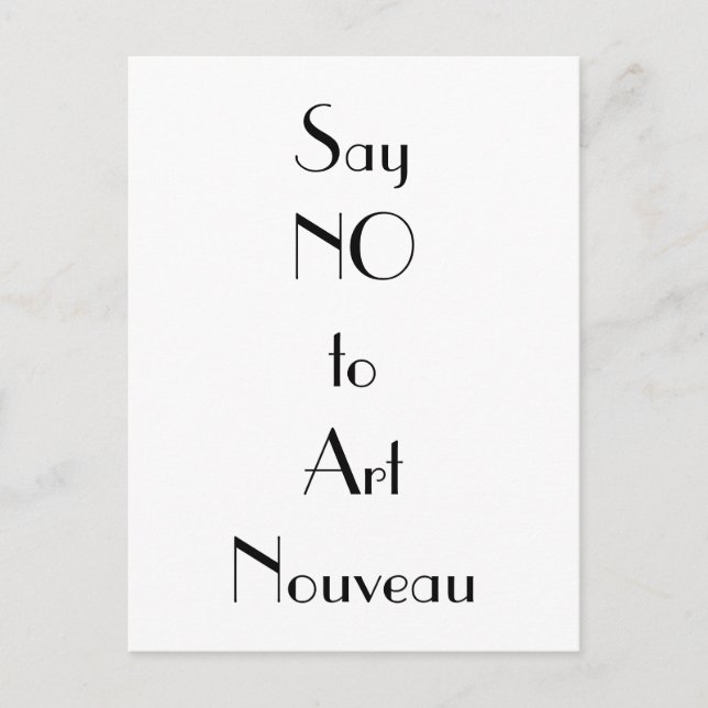 Cartão Postal Art Nouveau Art Deco (Frente)