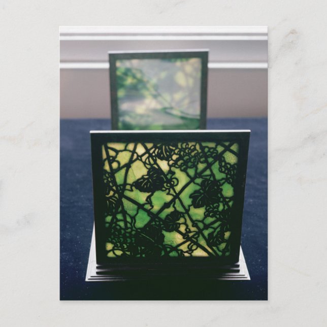 Cartão Postal Art Nouveau bookends, Tiffany Studios, c.1894 (Frente)