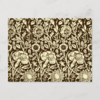 Art Nouveau Carnação Damask, Brown e Cream