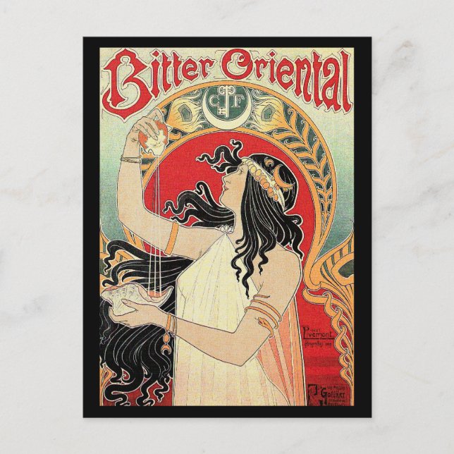 Cartão Postal Art Nouveau Cartão-postal: "Bitter Oriental" (Frente)