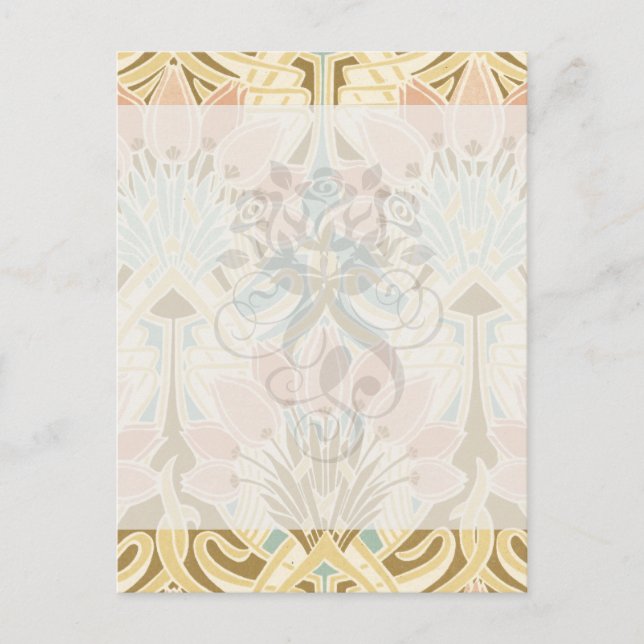 Cartão Postal art nouveau nature floral (Frente)
