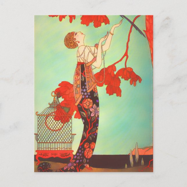 Cartão Postal Art Nouveau Poster (Frente)