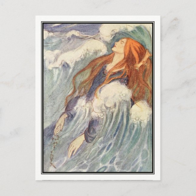 Cartão Postal Art Nouveau Princesa por Florence Harrison (Frente)