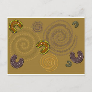 Cartão Postal Arte aborígene australiana - A Reunião