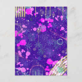 Cartão Postal Arte Abstrata: a Mente Criativa