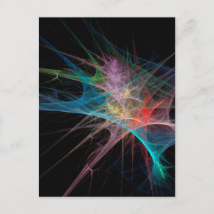 Cartão Postal Arte Abstrata Arco-Íris Gelo