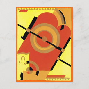 Cartão Postal Arte abstrata Art Déco da Era do Jazz
