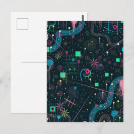 Cartão Postal Arte Abstrata: Céus de Inverno
