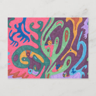 Cartão Postal Arte abstrata "Como um só"