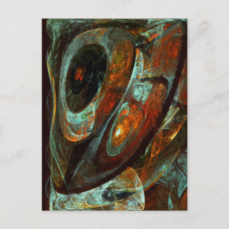Cartão Postal Arte abstrata de tempo dividido