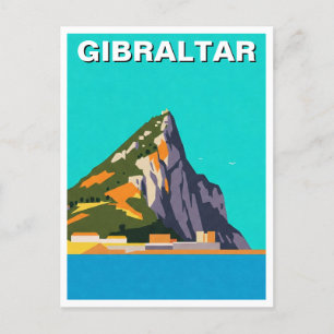 Cartão Postal Arte Abstrata de Viagens em Gibraltar