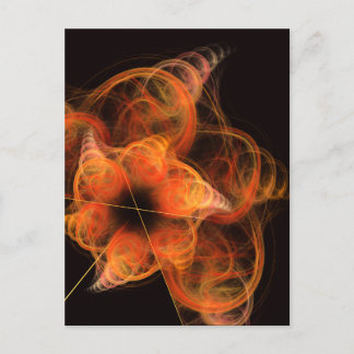 Cartão Postal Arte Abstrata do Lightworks Fractal de Energia Ígn