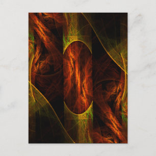 Cartão Postal Arte Abstrata Fractal Moderna da Selva Mystique