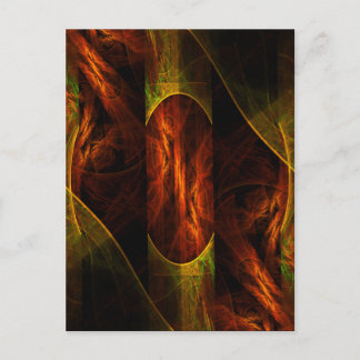 Cartão Postal Arte Abstrata Fractal Moderna da Selva Mystique