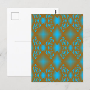 Cartão Postal Arte Abstrata Geométrica Ombre Terra e Céu