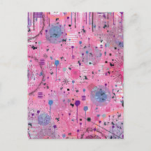 Arte abstrata maximalista rosa