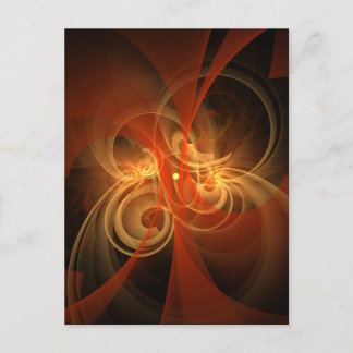 Cartão Postal Arte Abstrata Moderna de Energia Luminosa Matinal