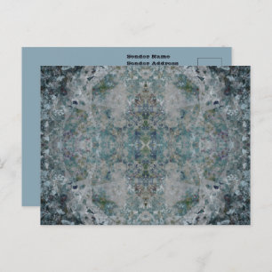 Cartão Postal Arte abstrata moderna única em um clima enevoado