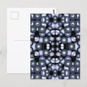 Cartão Postal Arte Abstrata Orbital de Círculo Concêntrico Globa