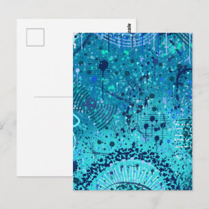 Cartão Postal Arte Abstrata: Sinfonia no Mar
