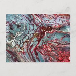 Cartão Postal arte abstrato fluida