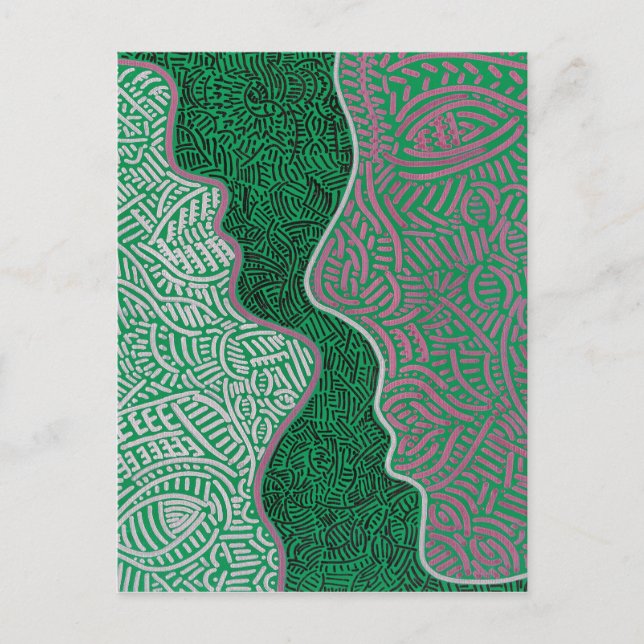 Cartão Postal Arte abstrato original (Frente)