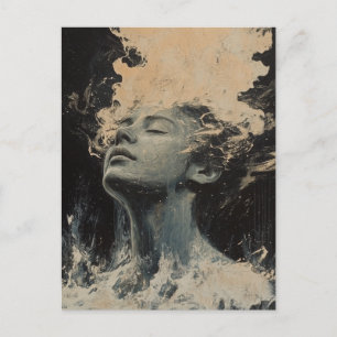 Cartão Postal Arte Aleatória Que Meu Gato Fez