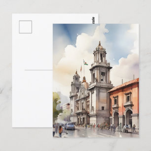 Cartão Postal Arte aquarela do México