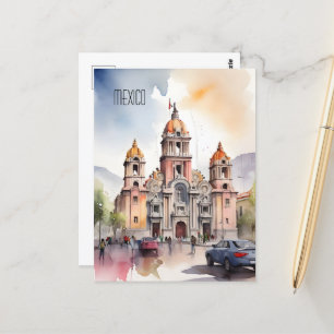 Cartão Postal Arte aquarela do México