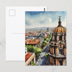 Cartão Postal Arte aquarela do México