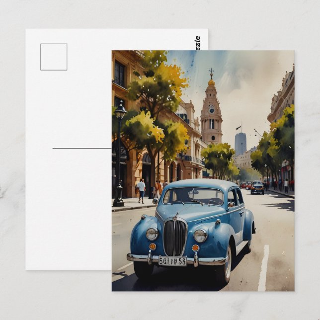 Cartão Postal Arte aquática de Buenos Aires (Frente/Verso)