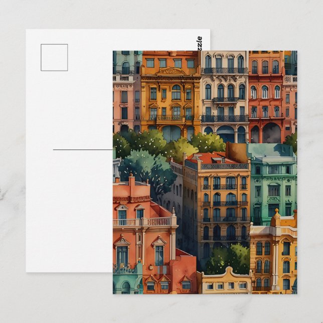Cartão Postal Arte aquática de Buenos Aires (Frente/Verso)