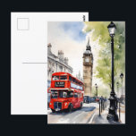 Cartão Postal Arte aquosa de Londres<br><div class="desc">Arte aquosa de Londres</div>