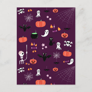 Cartão Postal Arte Assustadoramente Fofa de Halloween