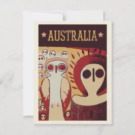 Cartão Postal Arte australiana aborígena na Austrália