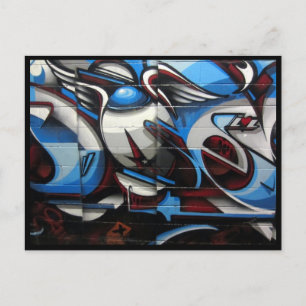 Cartão Postal arte azul