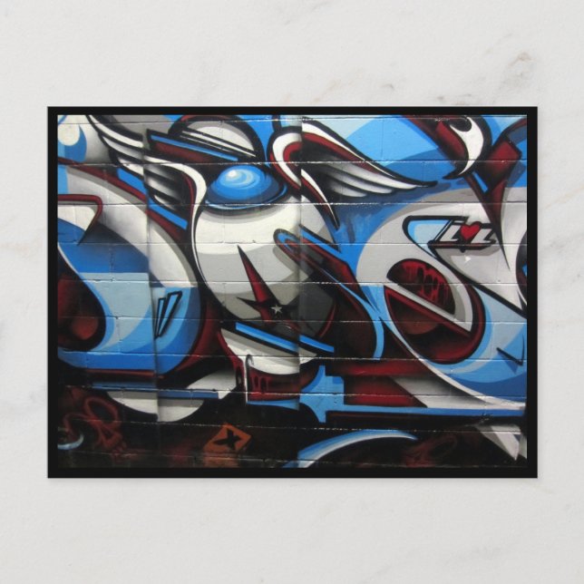 Cartão Postal arte azul (Frente)