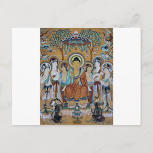 Cartão Postal Arte Buda e Bodhisattvas Dunhuang Mogao