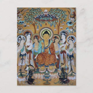 Cartão Postal Arte Buda e Bodhisattvas Dunhuang Mogao