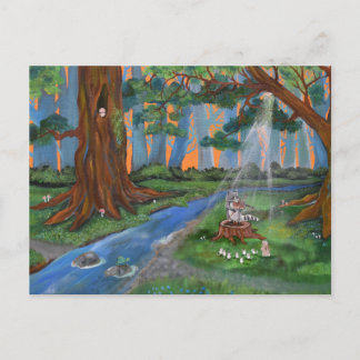 Cartão Postal Arte Caprichosa do Bosque Concerto de Violino de G