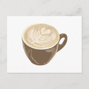 Cartão Postal arte cardíaca do café