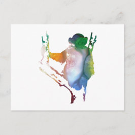 Cartão Postal arte chimpanzé