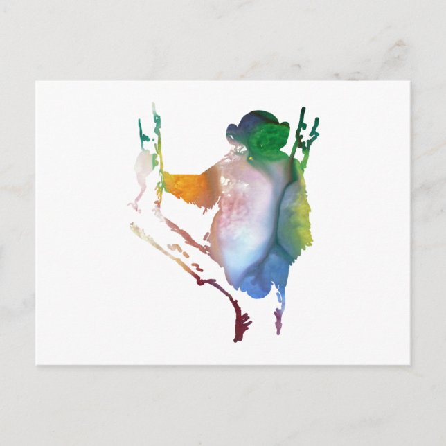 Cartão Postal arte chimpanzé (Frente)