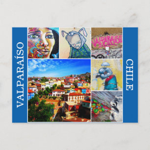 Cartão Postal arte colorida do valparaíso